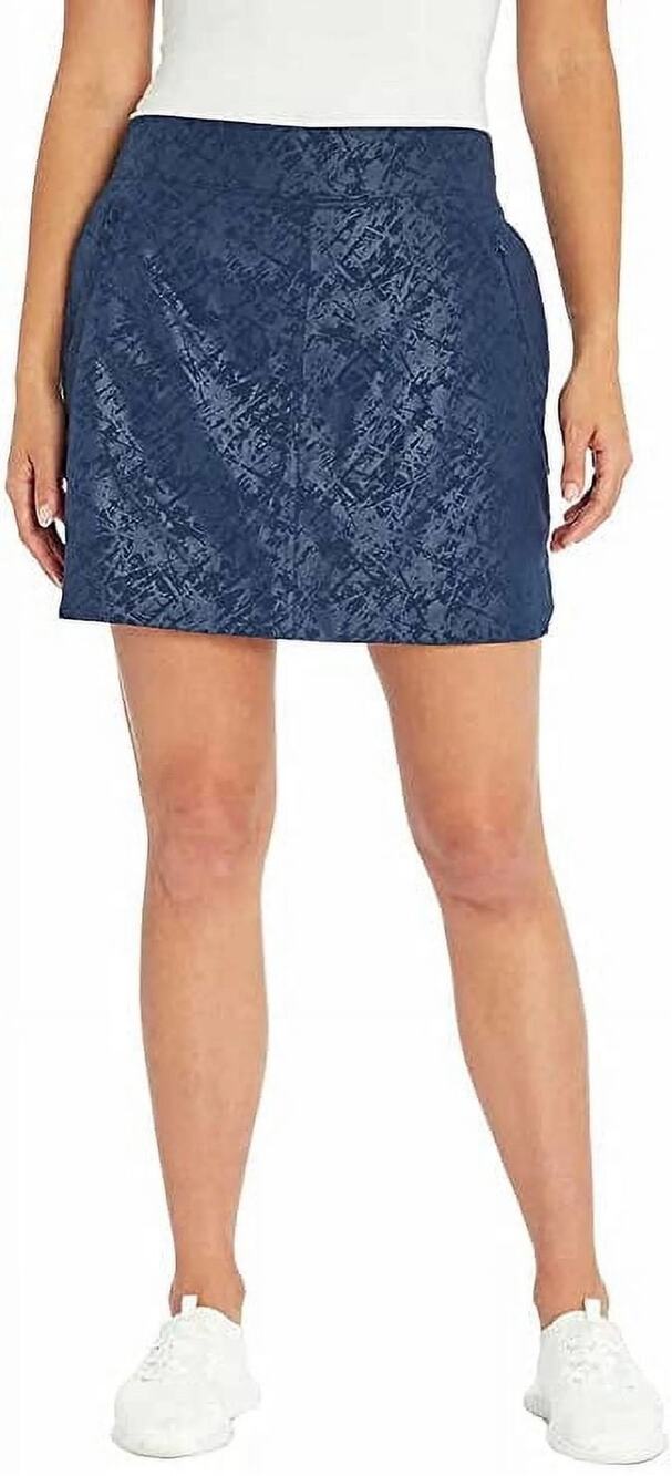Orvis Travel Skort Womens Size XL Navy Blue Embossed Pattern Sporty Golf Tennis